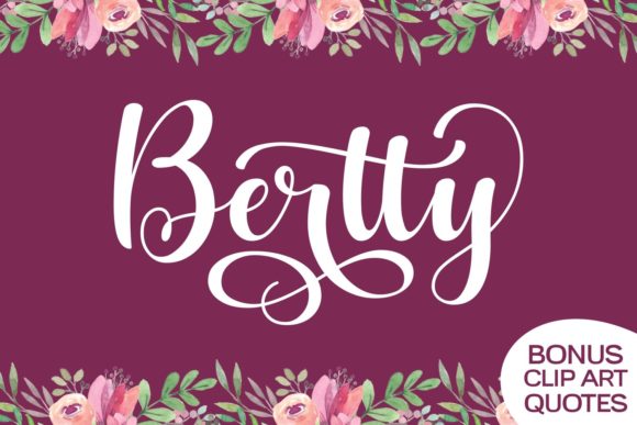 Bertty: A Dazzling Script Font for Editorial Design