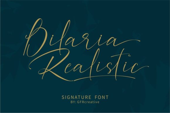 Bilaria Realistic: A Delicate Script Font for Elegant Branding