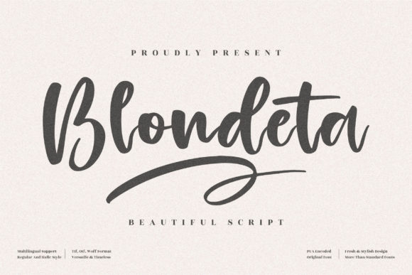 Blondeta: A Script Font for Branding