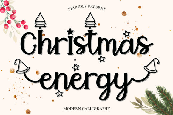 Christmas Energy: A Whimsical Script Font for Editorial Design