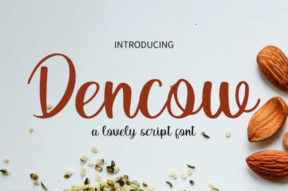 Dencow: A Playful Script Font for Crafters
