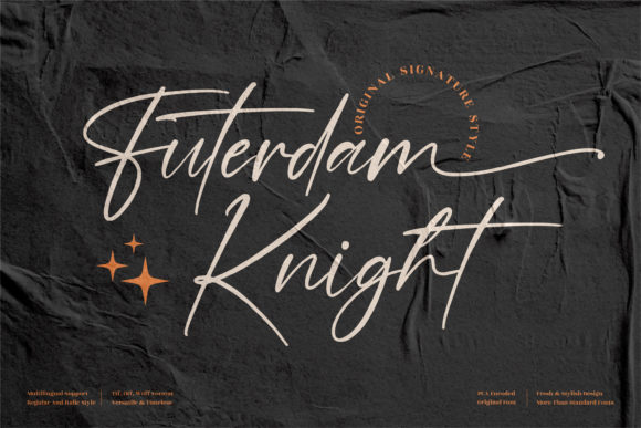 Futerdam Knight: The Script Font for Premium Branding