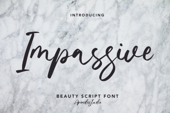Impassive Typeface: Elegant Script for Digital Design