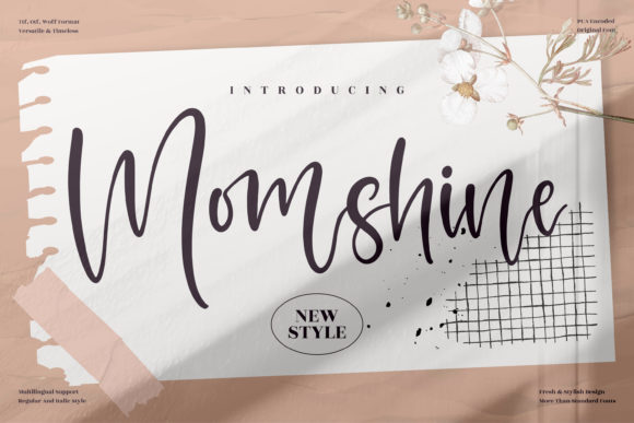 Momshine Script Font for Editorial Design