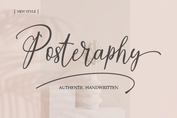 Posteraphy: A Delicate Script Font for Editorial Design