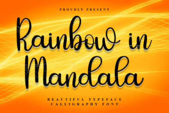 Rainbow in Mandala: A Playful Script Font for Editorial Design
