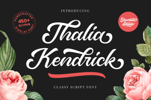 Thalia Kendrick: A Bold Script Font for Editorial Design
