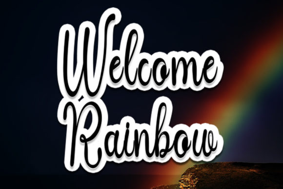 Welcome Rainbow: A Chic Script Font for Makers