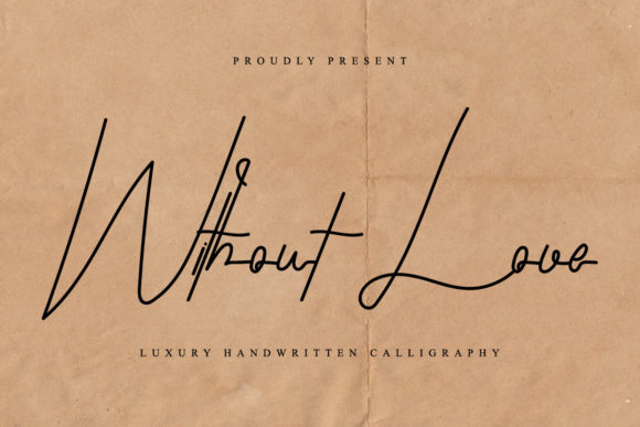 Without Love: A Delicate Script Font for Web Design